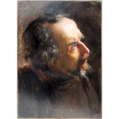 Portrait Of Man From Profile