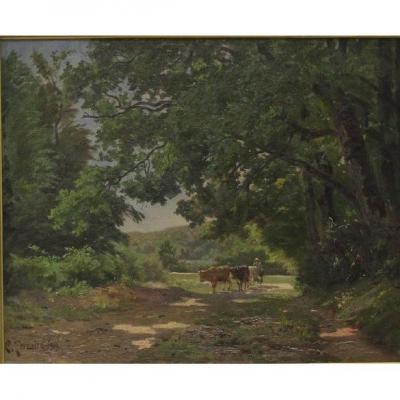 Clovis Terraire (1858 - 1931) '' The Way In The Forest ''