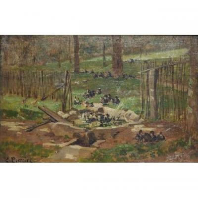 Clovis Terraire (1858 - 1931) '' The Duck Pond ''