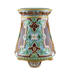 Majolica - Garden Seat Designed By Christopher Dresser Signed Minton (circa 1870)