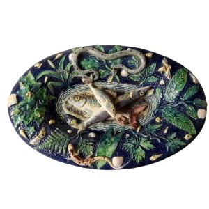 Palissy Style - French Majolica Figural “trompe-l’oeil” By Victor Barbizet (1808-1884)