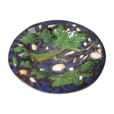 Palissy Style - French Majolica Figural “trompe-l'oeil” By Georges Pull (1810-1889)