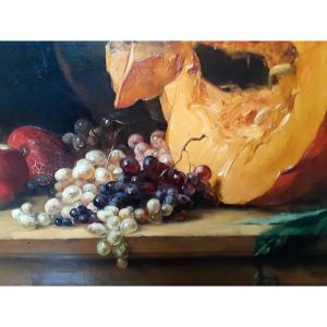 Albert Decamps (1862 - 1908) `` Still Life With Pumpkin ''