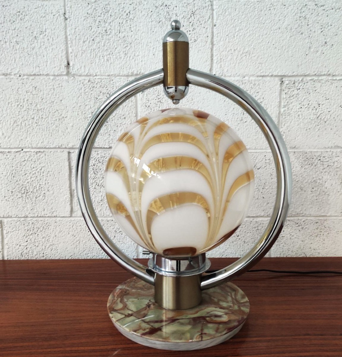 LAMPADA VETRO NASON PER MAZZEGA, ANNI '70