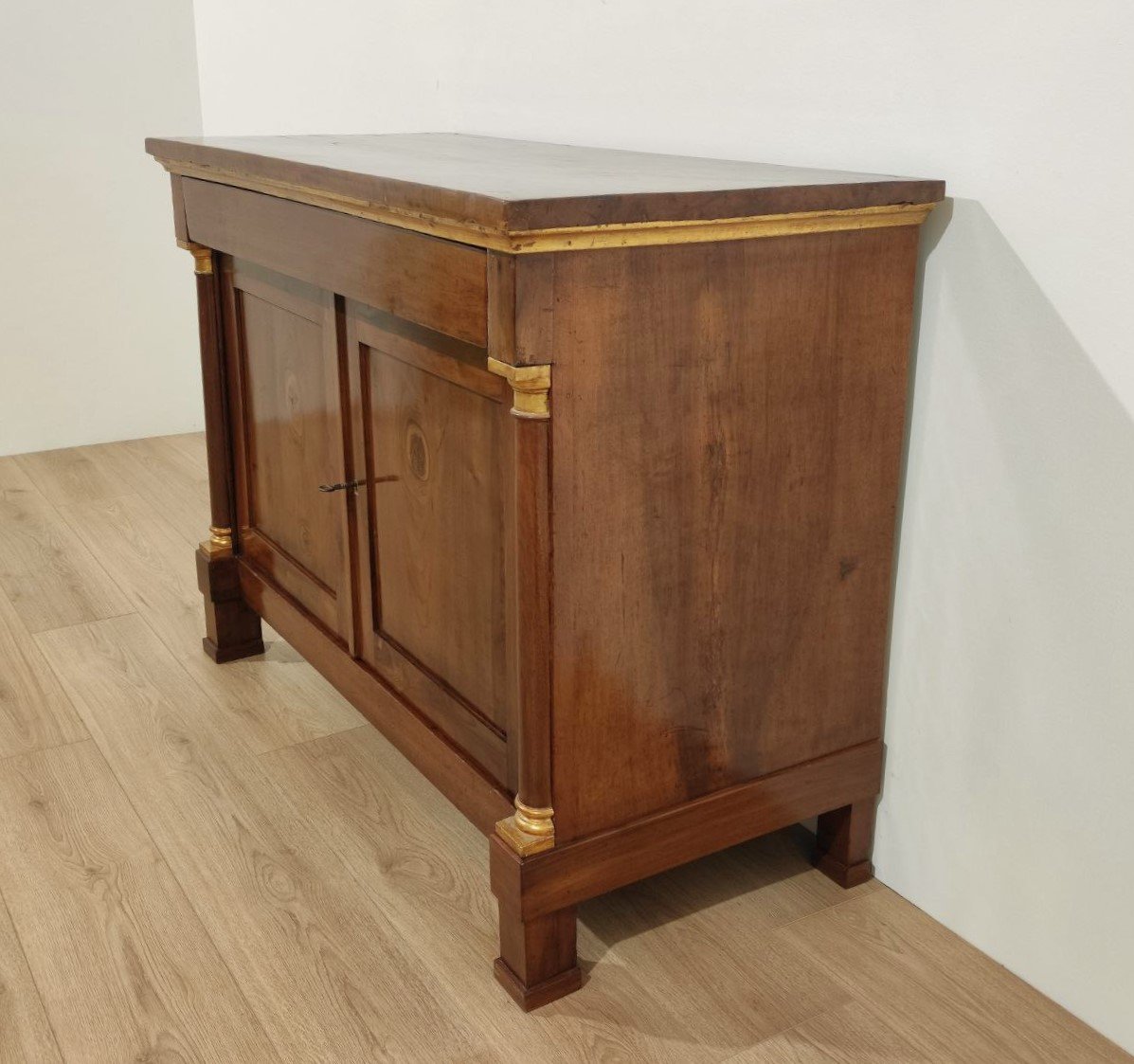CREDENZA IN NOCE TARDO IMPERO, INIZI XIX sec. -photo-4
