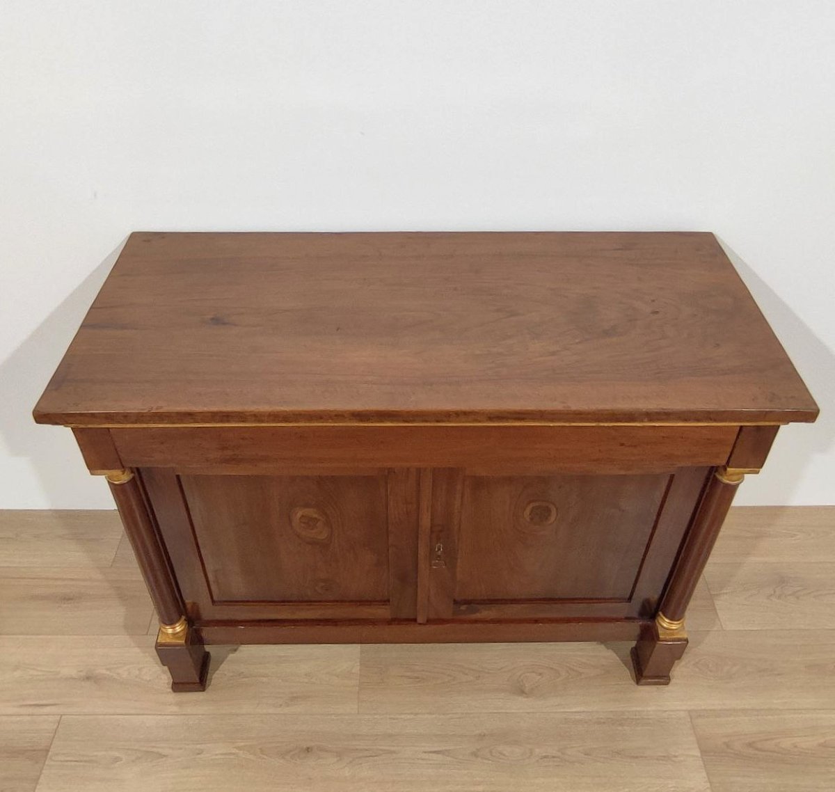 CREDENZA IN NOCE TARDO IMPERO, INIZI XIX sec. -photo-3
