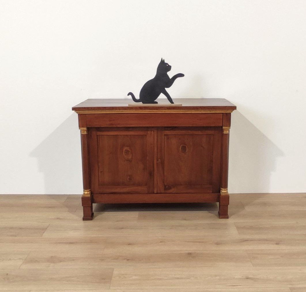 CREDENZA IN NOCE TARDO IMPERO, INIZI XIX sec. -photo-7