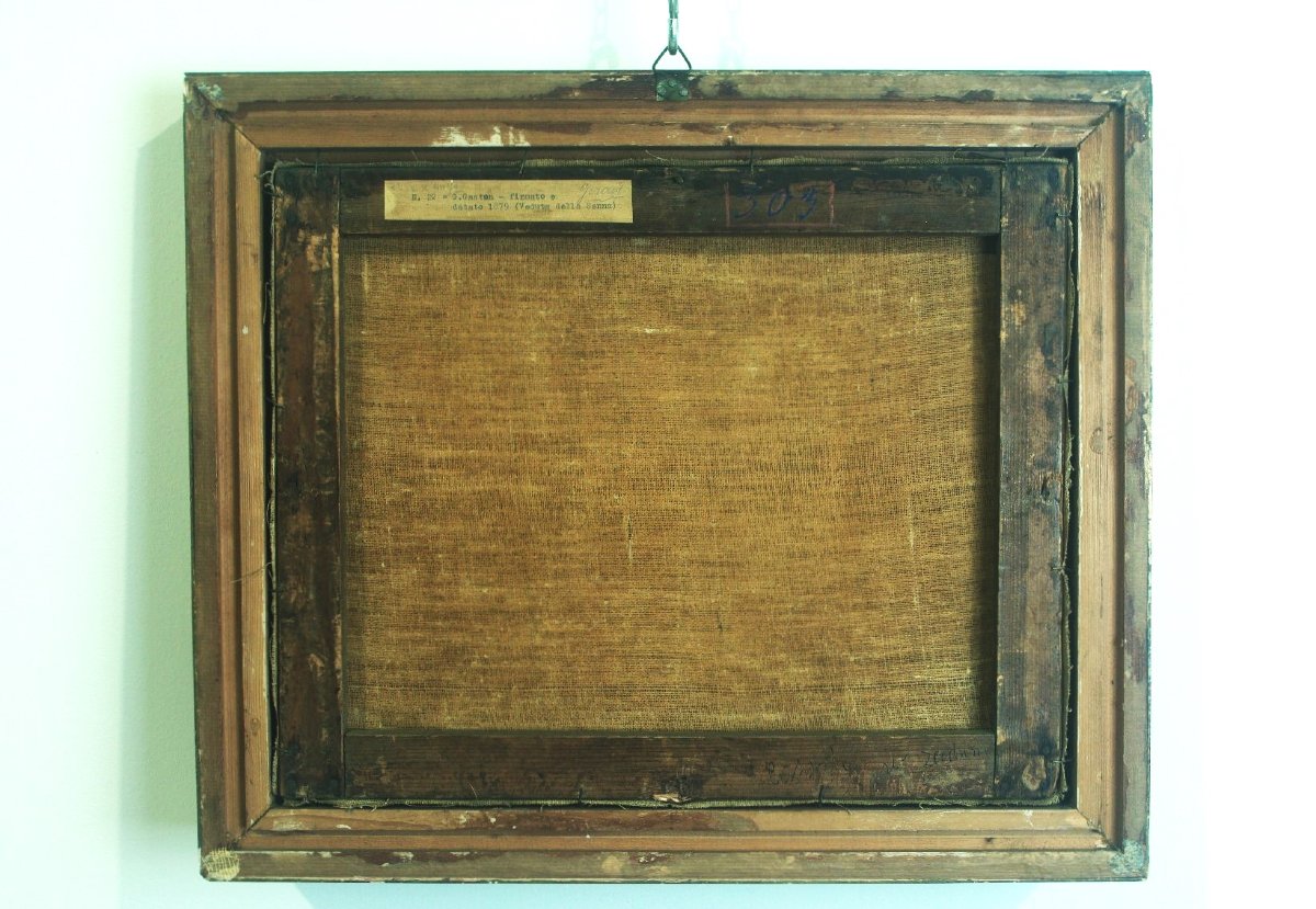 OLIO SU TELA 'VEDUTA DELLA SENNA', FIRMA G. GASTON 1879-photo-6