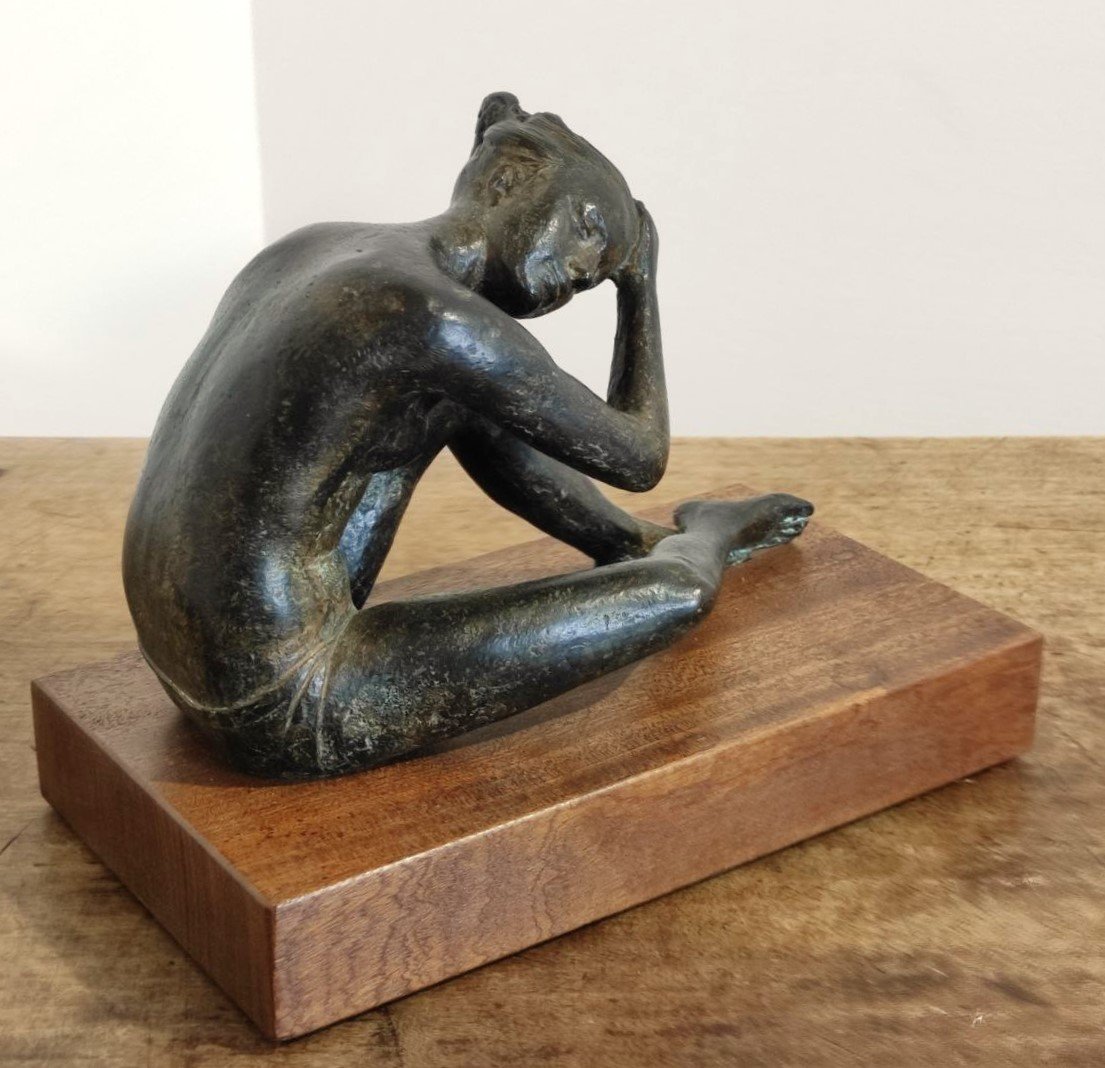 GASPERETTI V.  SCULTURA IN BRONZO, META'  XX sec.-photo-2