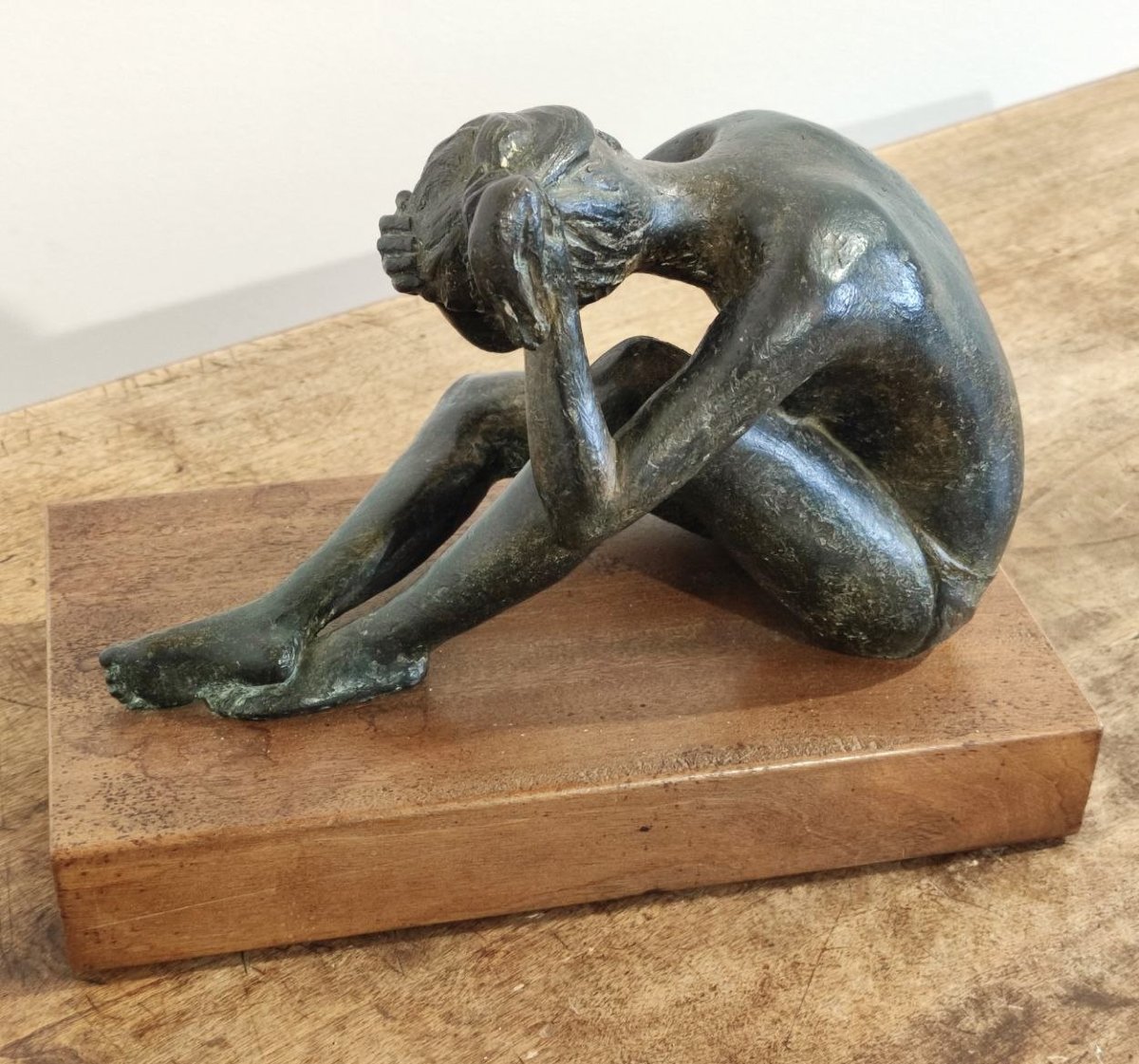 GASPERETTI V.  SCULTURA IN BRONZO, META'  XX sec.-photo-3
