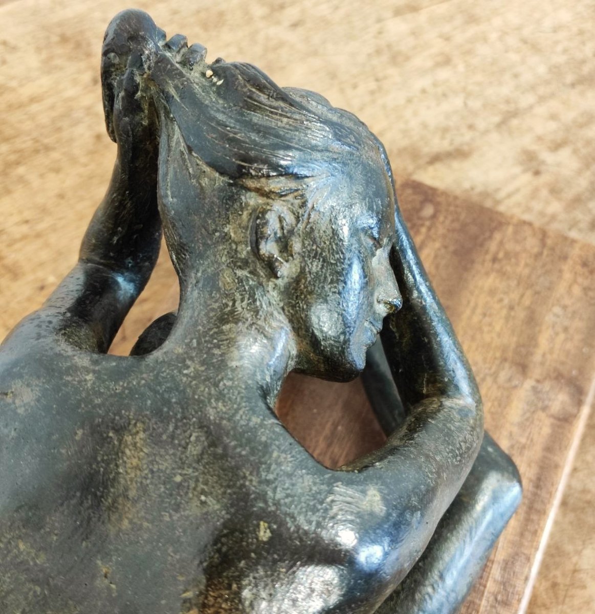 GASPERETTI V.  SCULTURA IN BRONZO, META'  XX sec.-photo-2