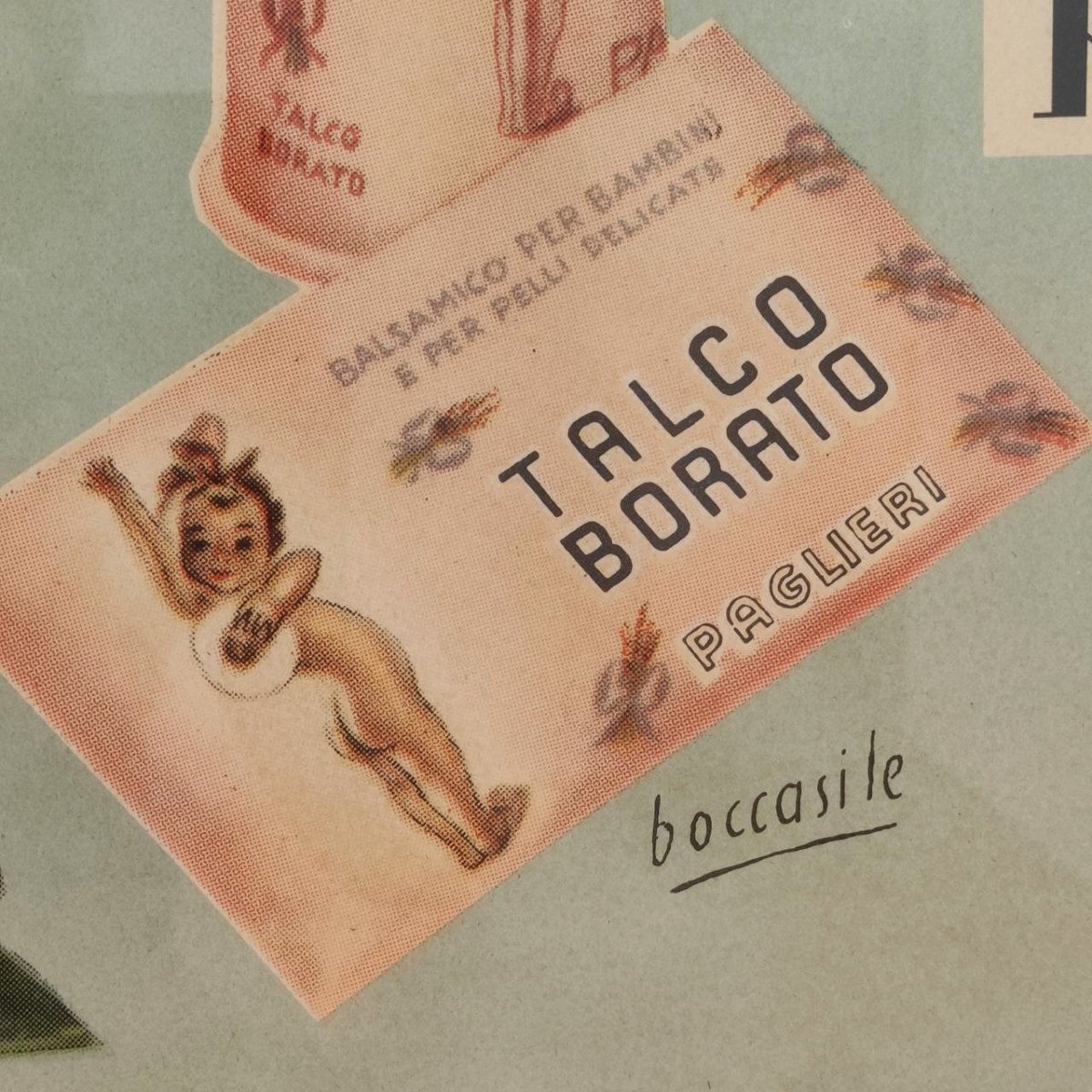 MANIFESTO PAGLIERI 'TALC BALSAMIQUE', GINO BOCCASILE 1955 ca.-photo-4