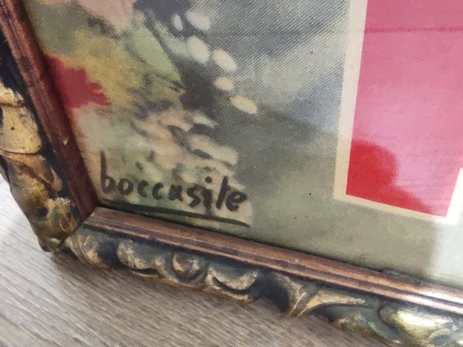 MANIFESTO PAGLIERI 'DAI FIORI LE CIPRIE I PROFUMI', GINO BOCCASILE 1950 ca.-photo-1