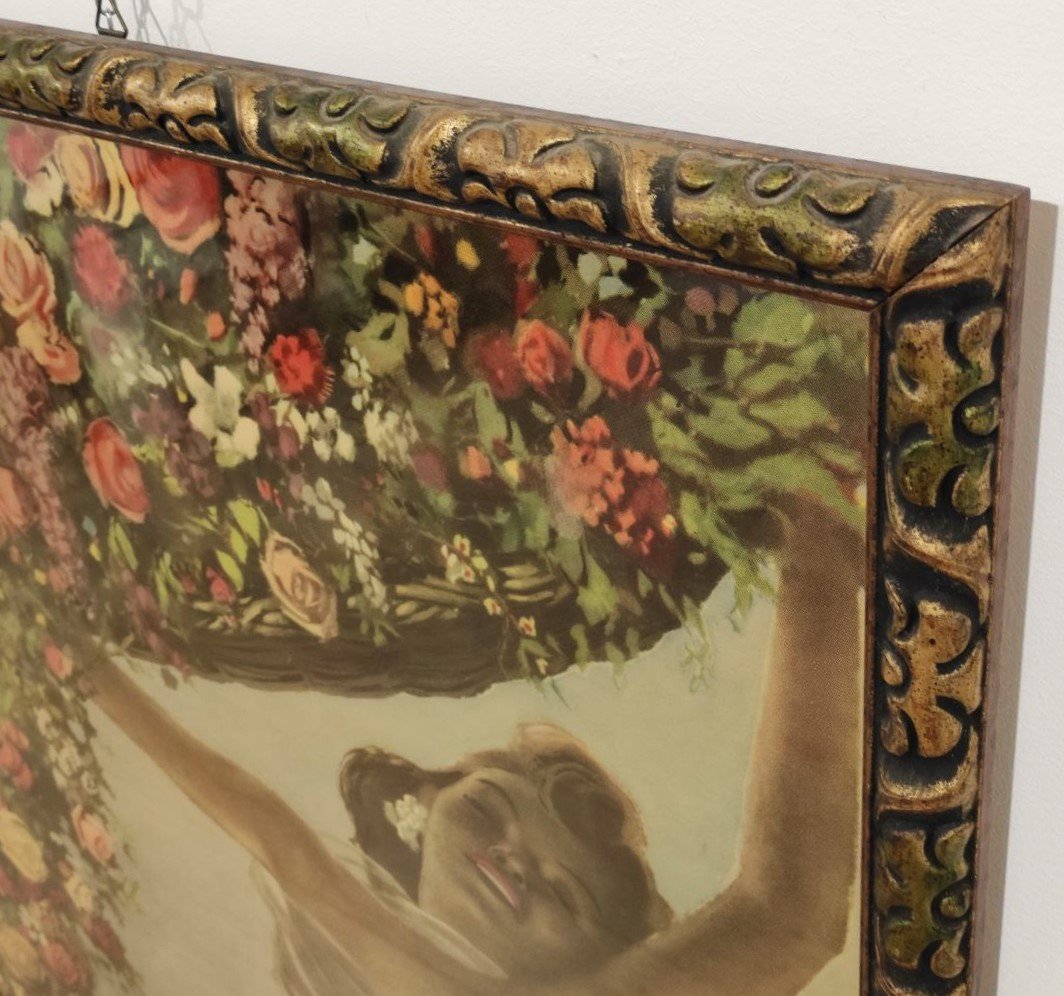 MANIFESTO PAGLIERI 'DAI FIORI LE CIPRIE I PROFUMI', GINO BOCCASILE 1950 ca.-photo-2