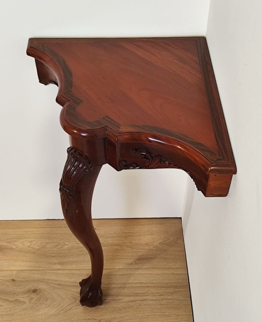 CONSOLE ANGOLARE INGLESE IN STILE REGENCY,  XX sec.-photo-4