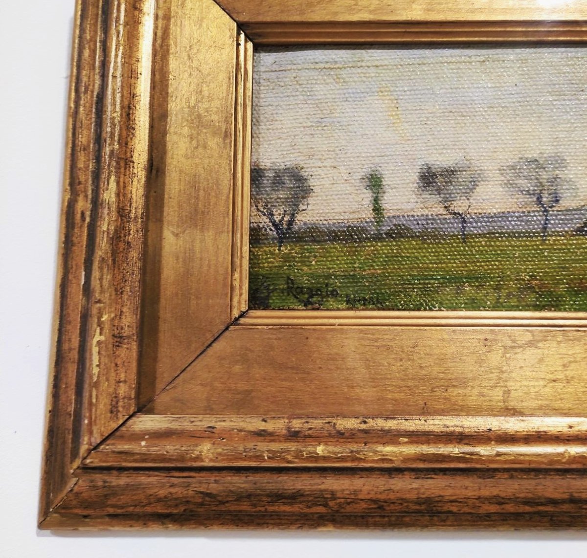 GIUSEPPE RAGGIO 'CAMPAGNA ROMANA', META' DEL XIX sec.-photo-1