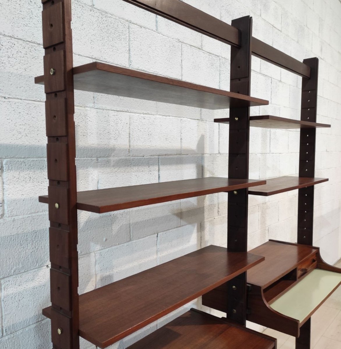 LIBRERIA MODULARE IN LEGNO DI TEAK, ITALIA ANNI '60-photo-6