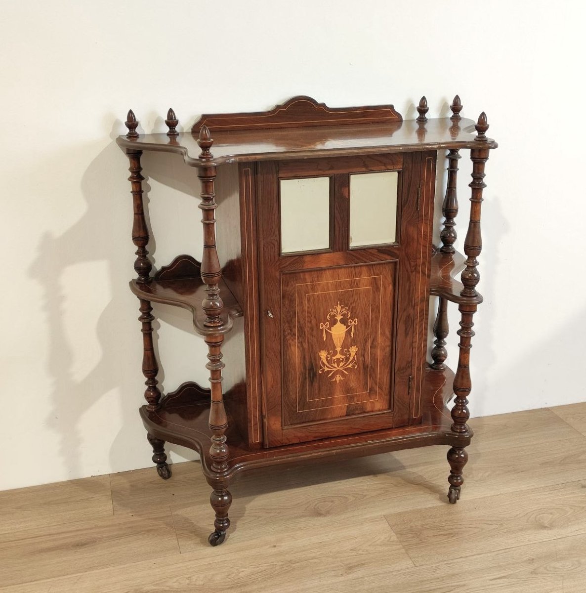 CREDENZA/ETAGERE INGLESE IN STILE VITTORIANO, XVIII - XIX sec. -photo-3