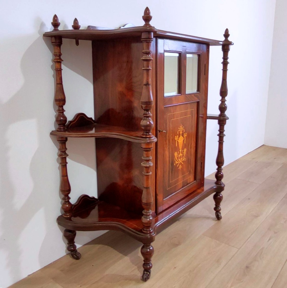 CREDENZA/ETAGERE INGLESE IN STILE VITTORIANO, XVIII - XIX sec. -photo-4