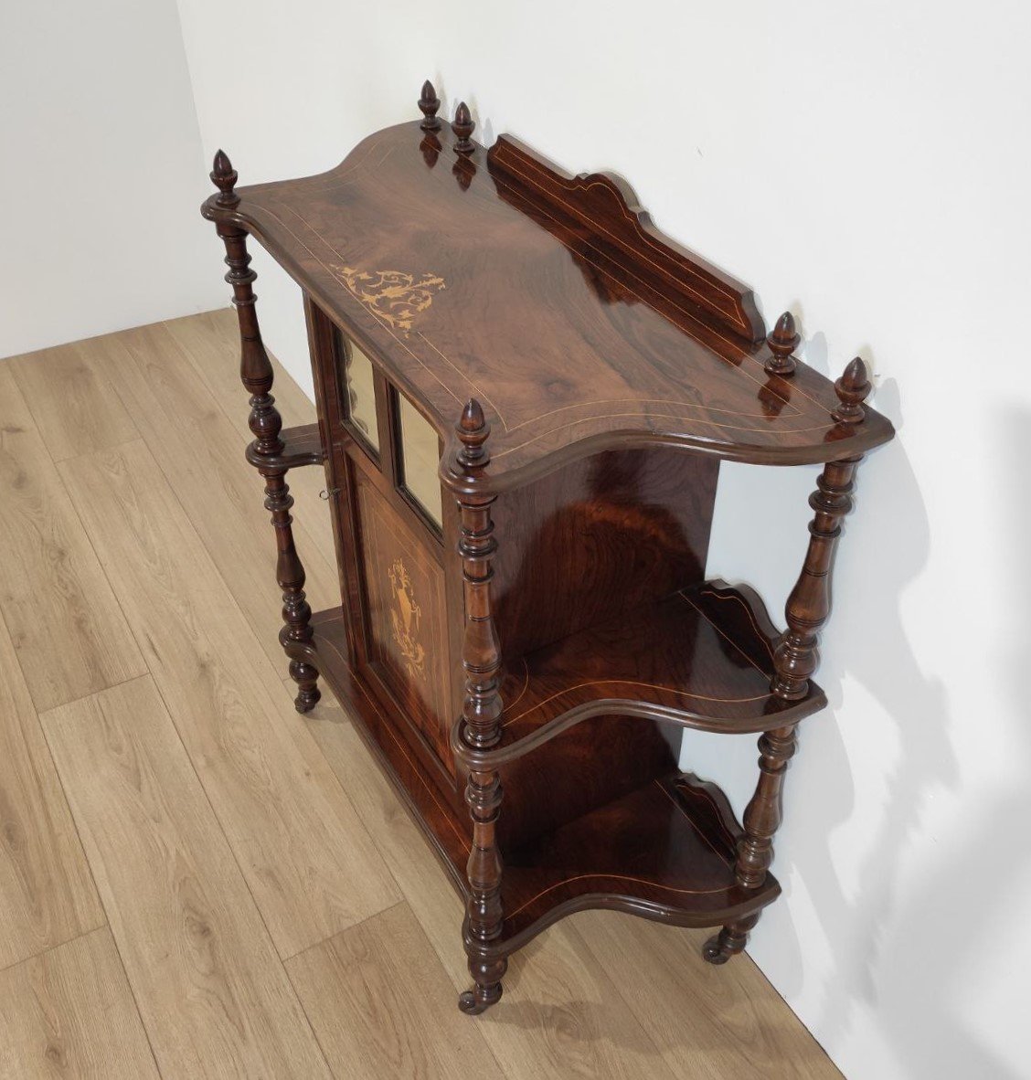 CREDENZA/ETAGERE INGLESE IN STILE VITTORIANO, XVIII - XIX sec. -photo-4