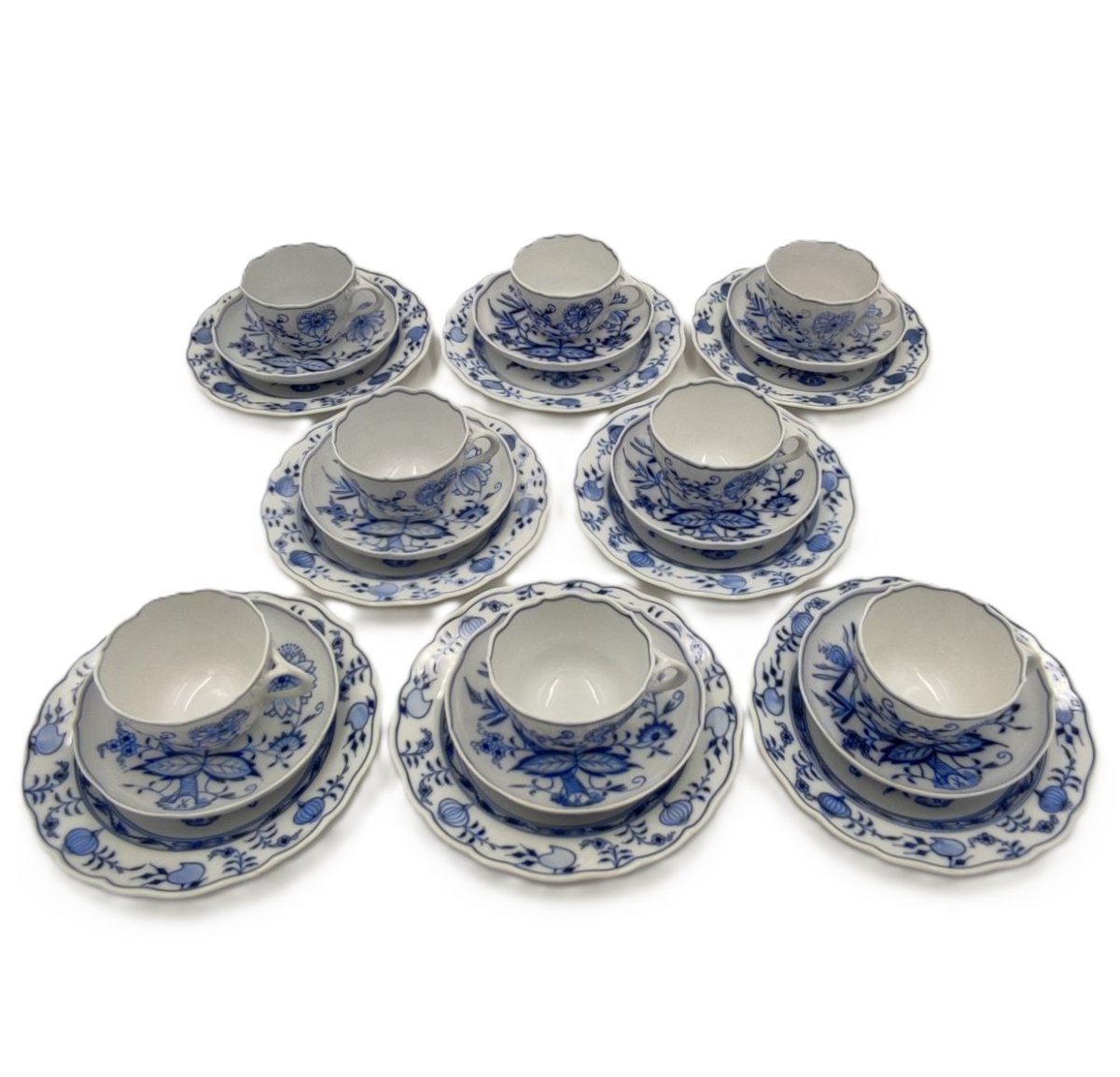 MEISSEN SERVIZIO DA TE' PER 8 PERSONE DECORO BLU A CIPOLLA-photo-2