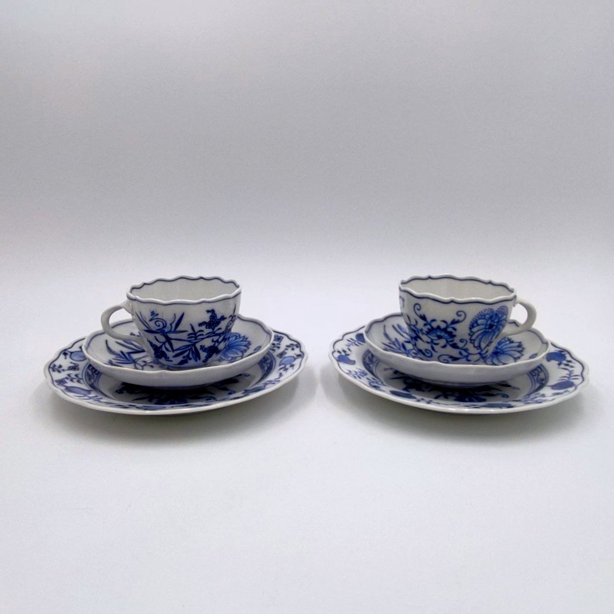 MEISSEN SERVIZIO DA TE' PER 8 PERSONE DECORO BLU A CIPOLLA-photo-3