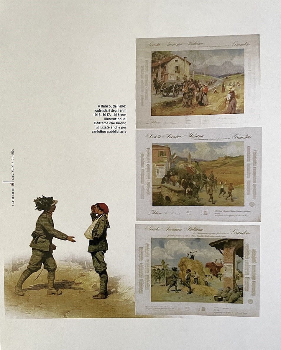 ACHILLE BELTRAME 'IL SOLDATO CONVALESCENTE' 1917 ca. PER 'SOC. ANONIMA GRANDINE'-photo-7