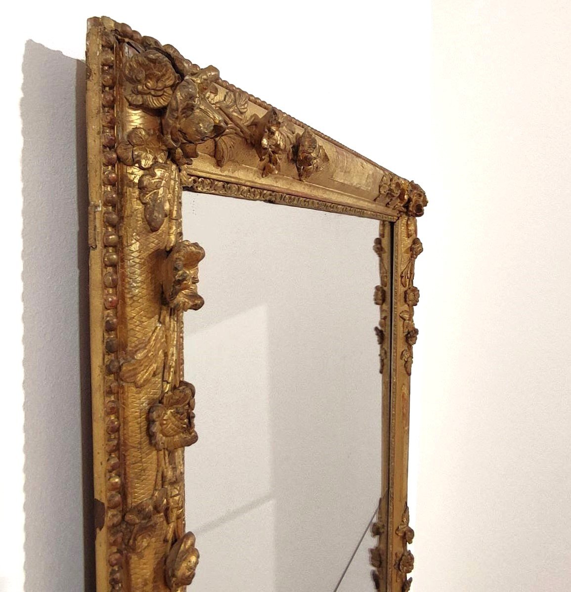 SPECCHIERA ANTICA IN LEGNO DORATO FINE XVIII sec.-photo-2