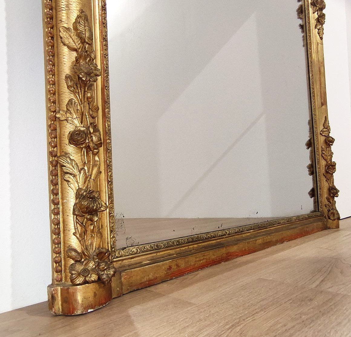 SPECCHIERA ANTICA IN LEGNO DORATO FINE XVIII sec.-photo-3