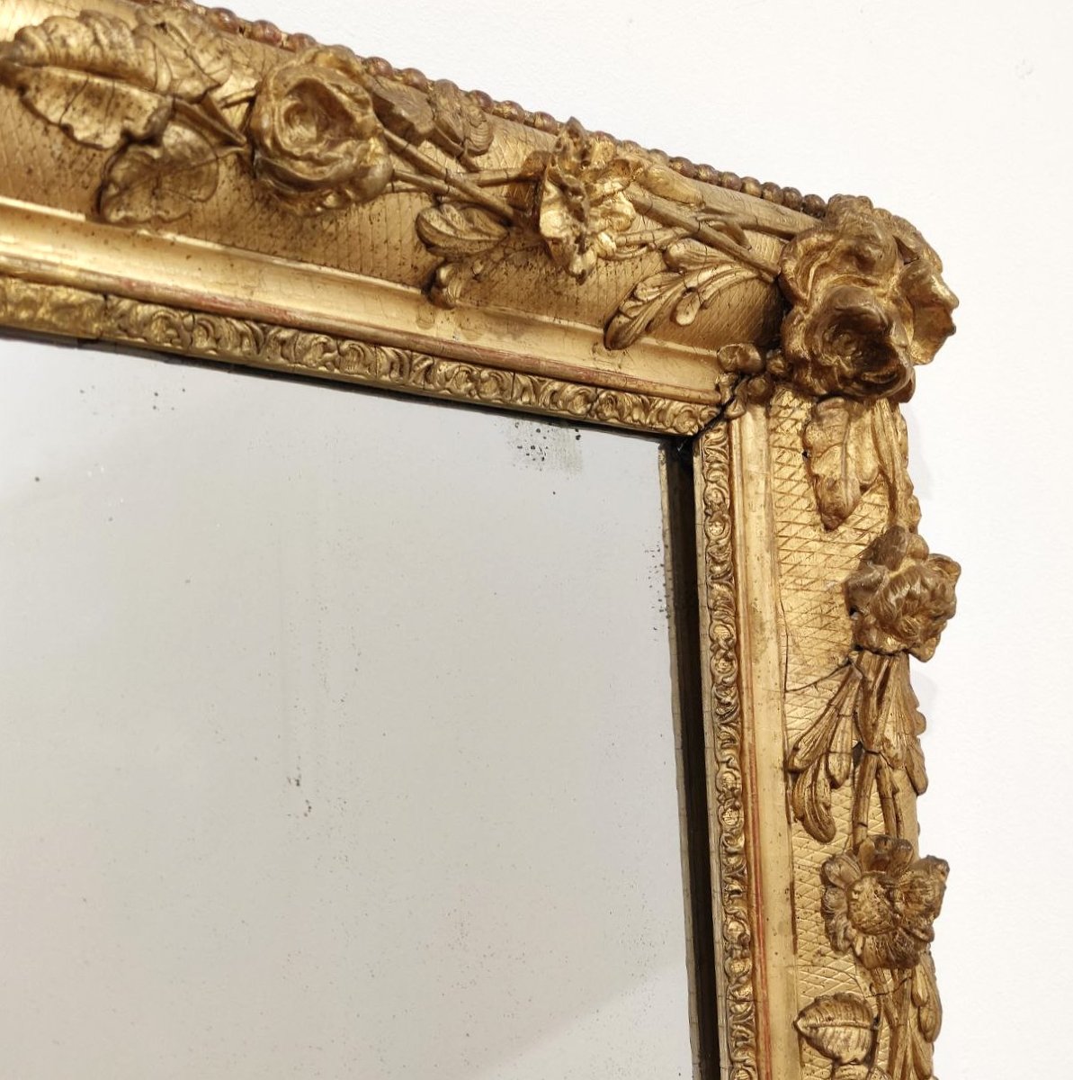 SPECCHIERA ANTICA IN LEGNO DORATO FINE XVIII sec.-photo-1