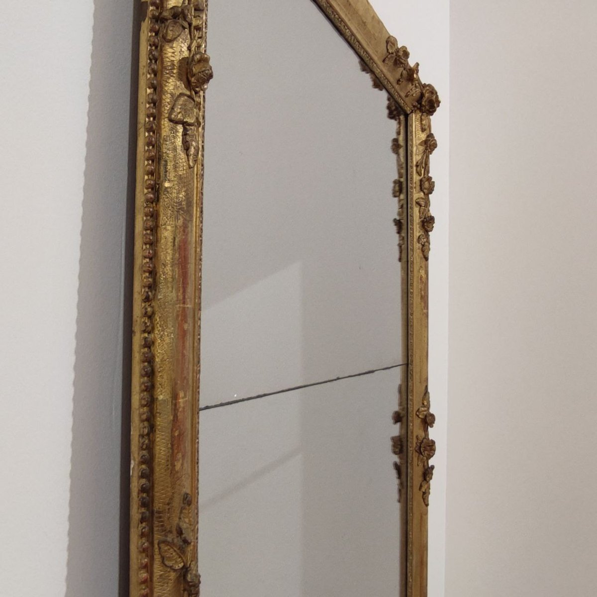 SPECCHIERA ANTICA IN LEGNO DORATO FINE XVIII sec.-photo-3