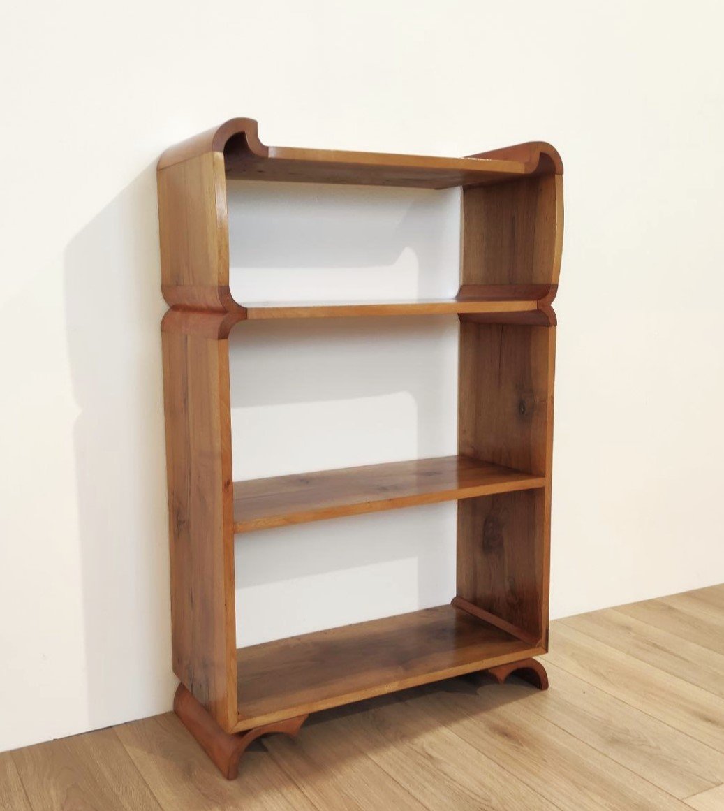 LIBRERIA A GIORNO/ETAGERE IN NOCE E CILIEGIO, ITALIA ANNI '40-photo-2