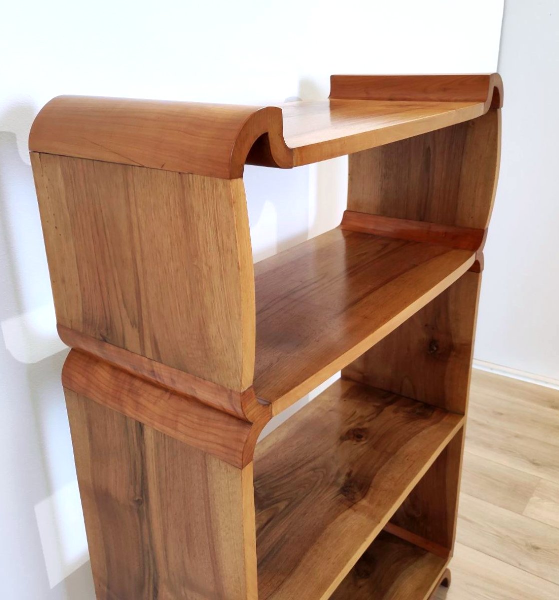 LIBRERIA A GIORNO/ETAGERE IN NOCE E CILIEGIO, ITALIA ANNI '40-photo-6