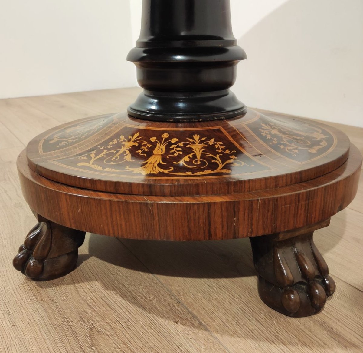 TAVOLO INTARSIATO STILE CARLO X, ITALIA INIZI '900-photo-5