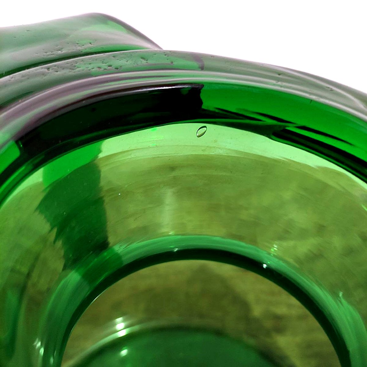 VETRERIE DI EMPOLI, GRANDE BOTTIGLIA IN VETRO SOFFIATO,  ANNI '50-photo-6