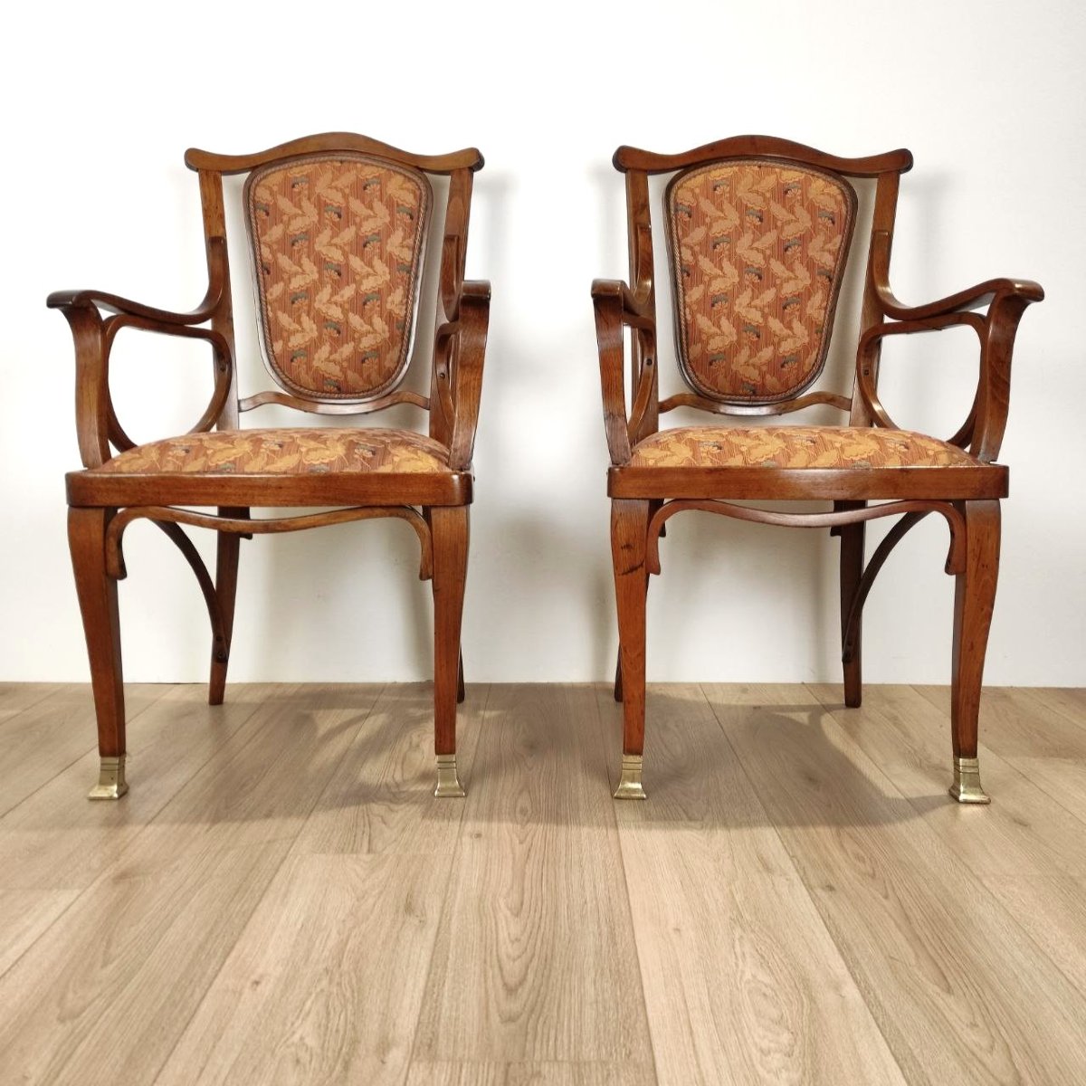 COPPIA SEDIE DI JACOB & JOSEPH KOHN VIENNA AUSTRIA, INIZI XX sec.-photo-2