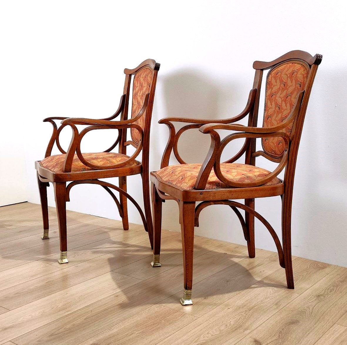 COPPIA SEDIE DI JACOB & JOSEPH KOHN VIENNA AUSTRIA, INIZI XX sec.