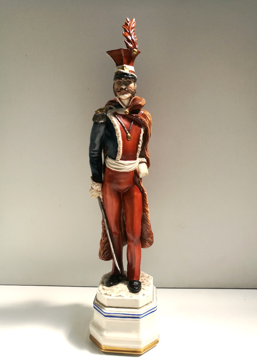 CACCIAPUOTI, STATUA IN CERAMICA GENERALE PONIATOWSKI