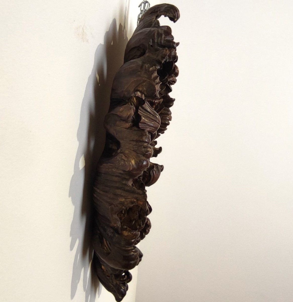 CORNICE IN LEGNO INTAGLIATO A MOTIVI FLOREALI, FINE XIX sec. -photo-7