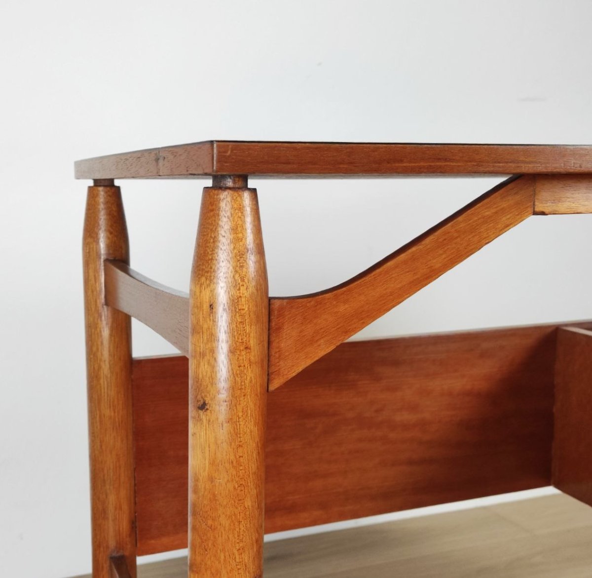 SCRITTOIO IN MOGANO E FORMICA PRODUZIONE 'DALVERA', ITALIA ANNI '60 -photo-2