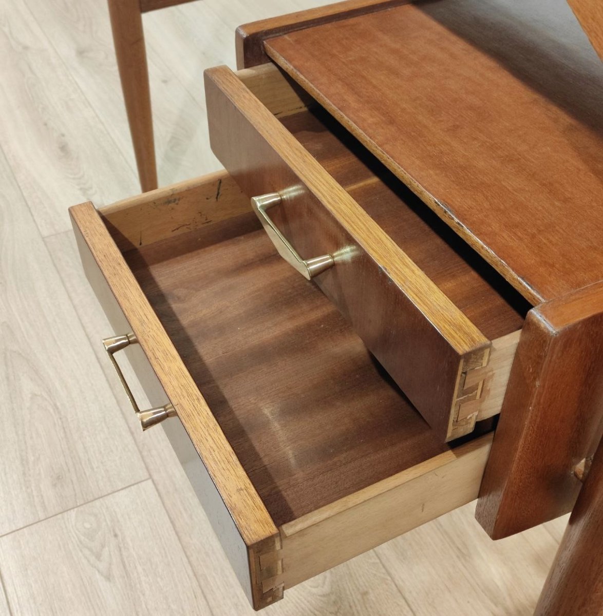 SCRITTOIO IN MOGANO E FORMICA PRODUZIONE 'DALVERA', ITALIA ANNI '60 -photo-4