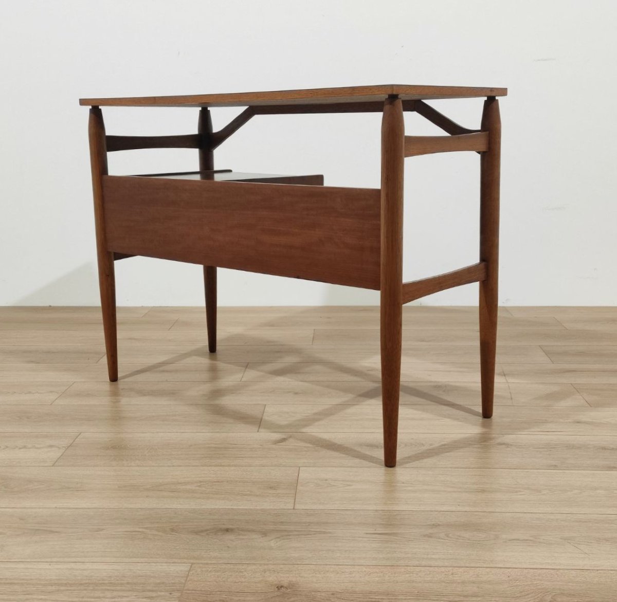 SCRITTOIO IN MOGANO E FORMICA PRODUZIONE 'DALVERA', ITALIA ANNI '60 -photo-5