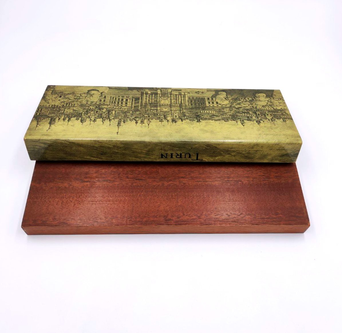 SCATOLA STILE FORNASETTI, STAMPA TORINO ANNI '50-photo-1