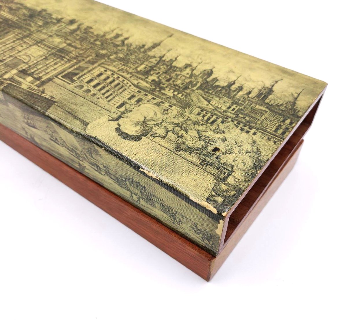 SCATOLA STILE FORNASETTI, STAMPA TORINO ANNI '50-photo-5