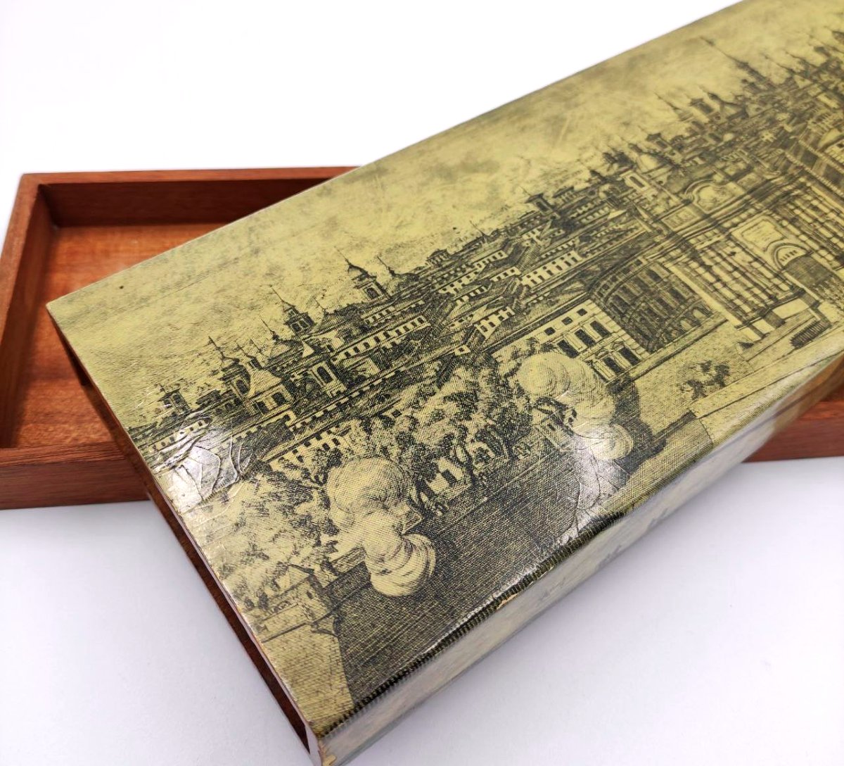 SCATOLA STILE FORNASETTI, STAMPA TORINO ANNI '50-photo-6