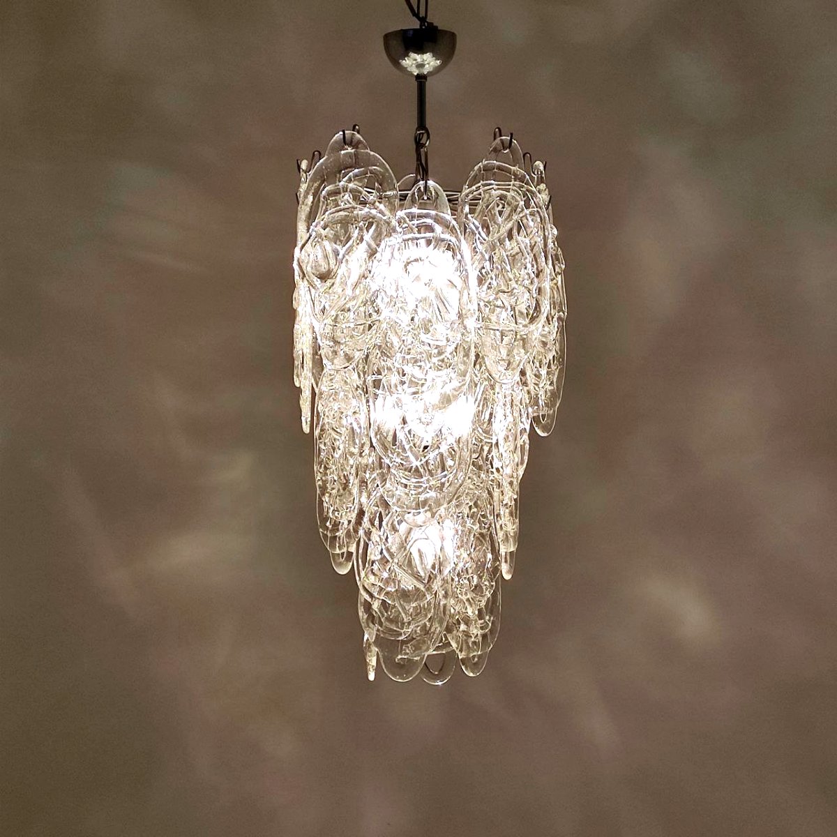 MAZZEGA VETRO 'RAGNATELA', LAMPADA A SOSPENSIONE ANNI '60-photo-1