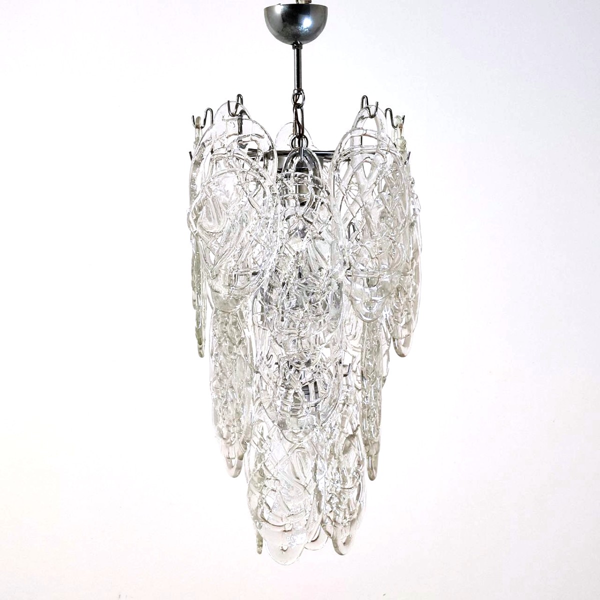 MAZZEGA VETRO 'RAGNATELA', LAMPADA A SOSPENSIONE ANNI '60