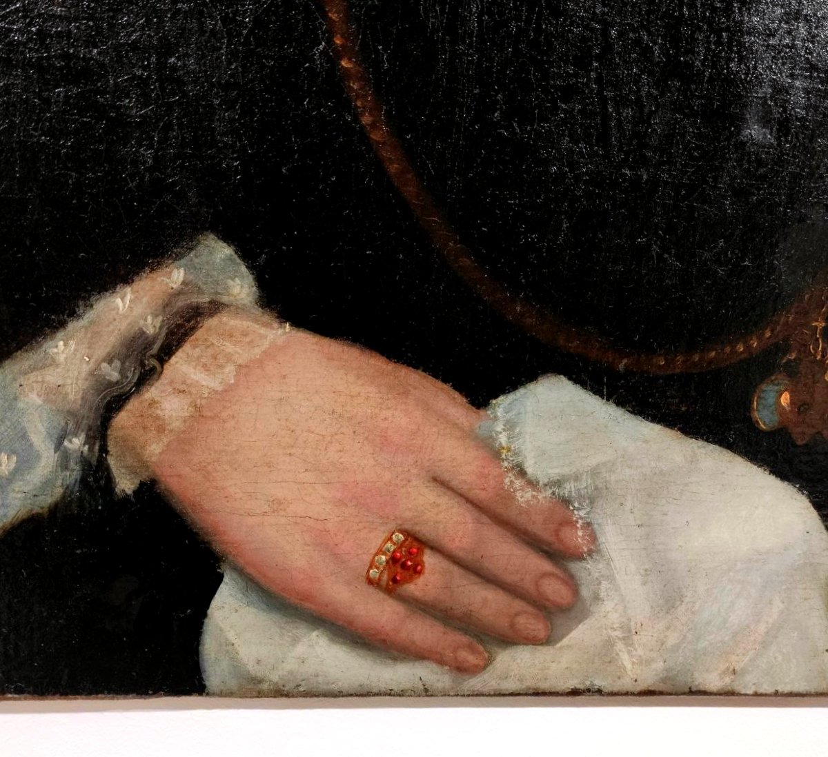 RITRATTO DI SIGNORA, OLIO SU TELA META' XIX sec-photo-1