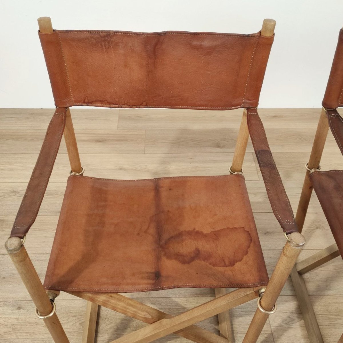 COPPIA DI SEDIE PIEGHEVOLI DESIGN DI MOGENS KOCH, ANNI '60 -photo-6