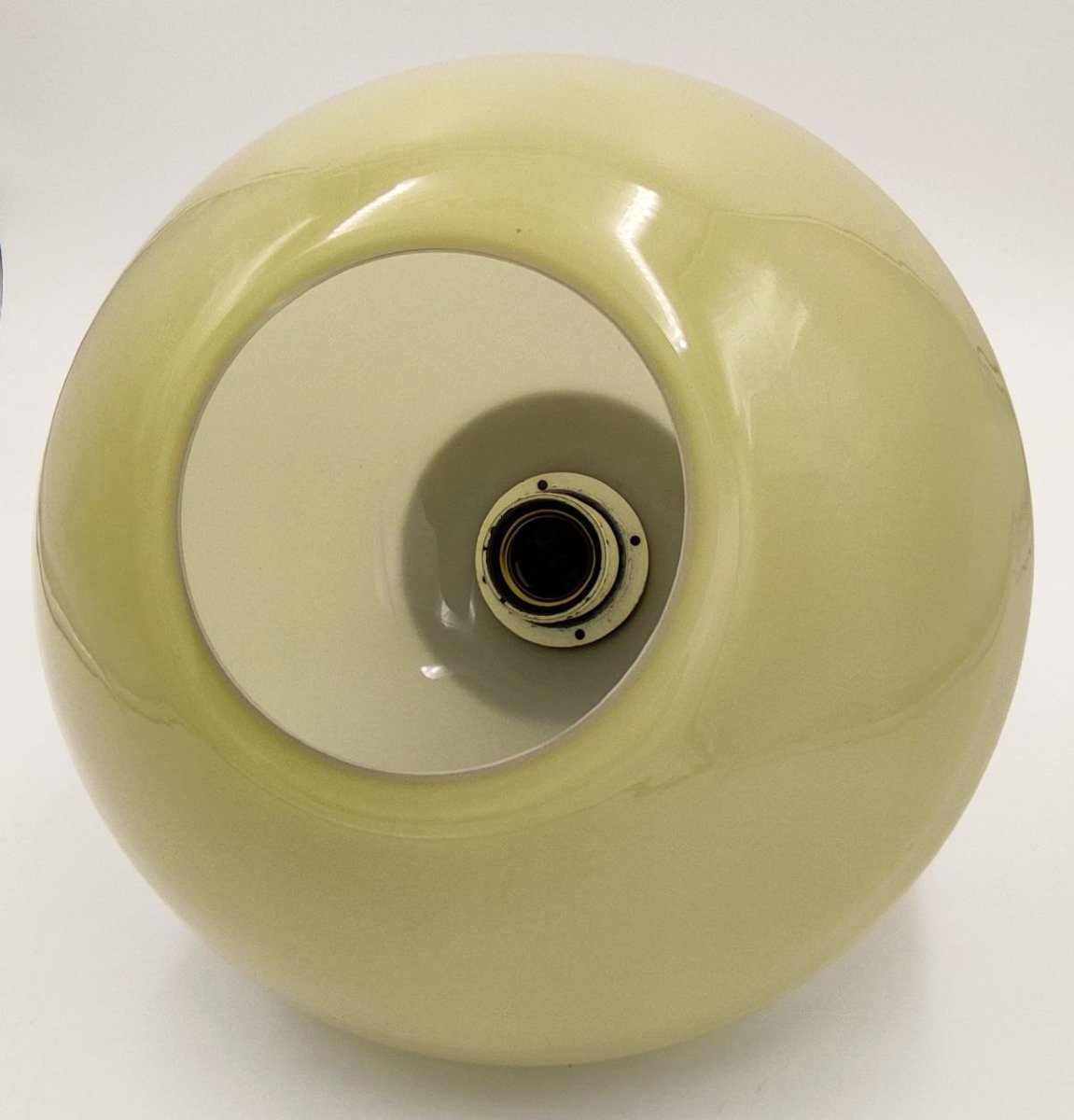 APPLIQUE IN OTTONE E VETRO INCAMICIATO, ITALIA ANNI '50-photo-4